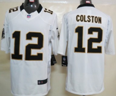 Nike New Orleans Saints #12 Marques Colston White Limited Jersey 