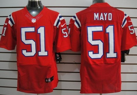 Nike New England Patriots #51 Jerod Mayo Red Elite Jersey 