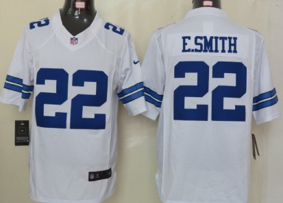 Nike Dallas Cowboys #22 Emmitt Smith White Limited Jersey 