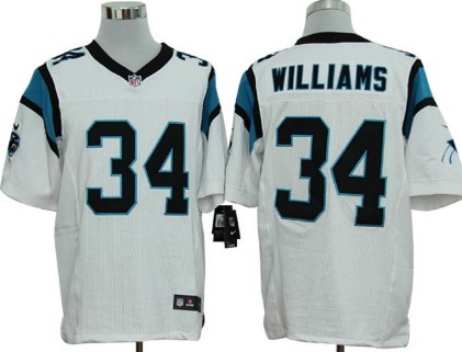 Nike Carolina Panthers #34 DeAngelo Williams White Elite Jersey 