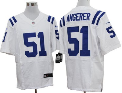 Nike Indianapolis Colts #51 Pat Angerer White Elite Jersey