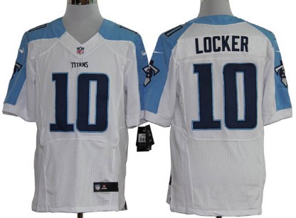 Nike Tennessee Titans #10 Jake Locker White Elite Jersey 