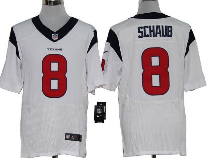 Nike Houston Texans #8 Matt Schaub White Elite Jersey 