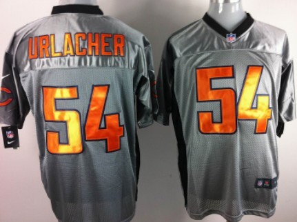 Nike Chicago Bears #54 Brian Urlacher Gray Shadow Elite Jersey 