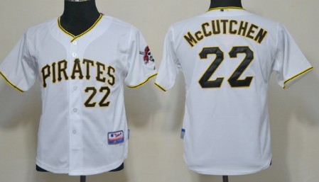 Pittsburgh Pirates #22 Andrew McCutchen White Kids Jersey