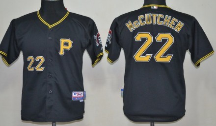 Pittsburgh Pirates #22 Andrew McCutchen Black Kids Jersey