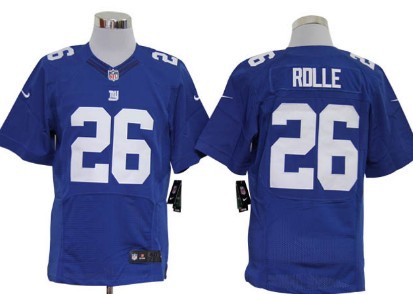 Nike New York Giants #26 Antrel Rolle Blue Elite Jersey 