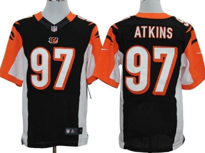 Nike Cincinnati Bengals #97 Geno Atkins Black Elite Jersey 