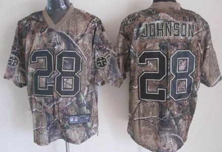 Nike Tennessee Titans #28 Chris Johnson Realtree Camo Elite Jersey 