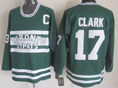 Toronto Maple Leafs #17 Wendel Clark Green Throwback CCM Jersey 