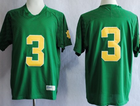 Notre Dame Fighting Irish #3 Joe Montana 2013 Green Jersey