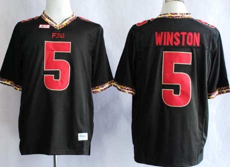 Florida State Seminoles #5 Jameis Winston 2013 Black Jersey 