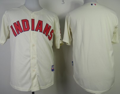 Cleveland Indians Blank Cream Jersey 