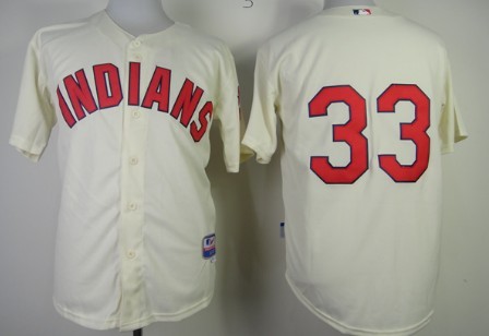 Cleveland Indians #33 Nick Swisher Cream Jersey 