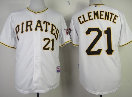 Pittsburgh Pirates #21 Roberto Clemente White Cool Base Jersey 