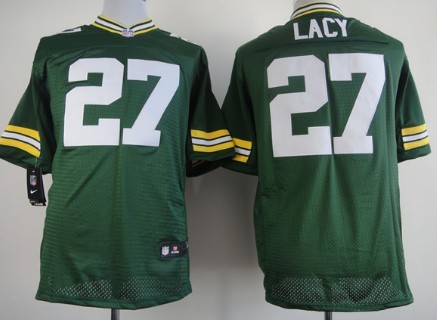 Nike Green Bay Packers #27 Eddie Lacy Green Elite Jersey 