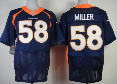 Nike Denver Broncos #58 Von Miller 2013 Blue Elite Jersey 