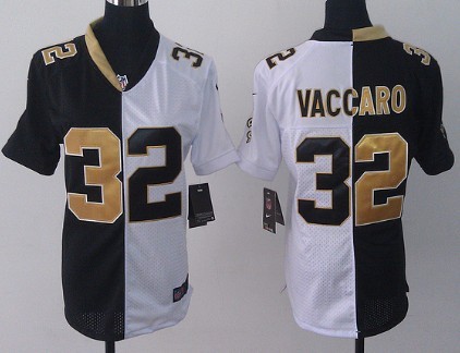 Nike New Orleans Saints #32 Kenny Vaccaro Black/White Two Tone Womens Jersey 