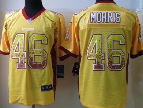 Nike Washington Redskins #46 Alfred Morris Drift Fashion Gold Elite Jersey