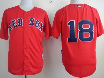 Boston Red Sox #18 Shane Victorino Red Jersey 