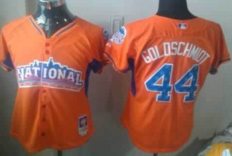 Arizona Diamondbacks #44 Paul Goldschmidt 2013 All-Star Orange Womens Jersey 