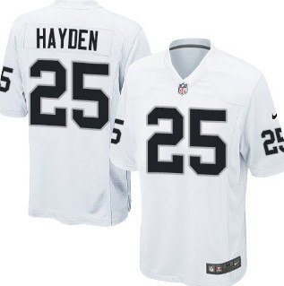 Nike Oakland Raiders #25 D.J. Hayden White Game Kids Jersey 