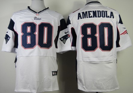 Nike New England Patriots #80 Danny Amendola White Elite Jersey 