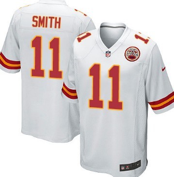 Nike Kansas City Chiefs #11 Alex Smith White Game Jersey 