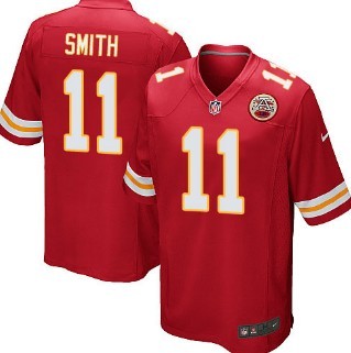 Nike Kansas City Chiefs #11 Alex Smith Red Game Kids Jersey 