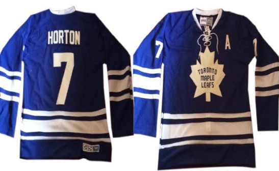 Toronto Maple Leafs #7 Tim Horton Blue Third Throwback CCM Jersey 