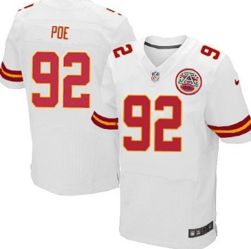 Nike Kansas City Chiefs #92 Dontari Poe White Elite Jersey