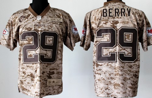 Nike Kansas City Chiefs #29 Eric Berry 2013 USMC Camo Elite Jersey