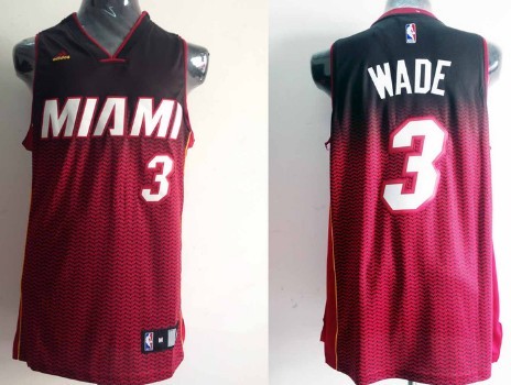 Miami Heat #3 Dwyane Wade Black/Red Resonate Fashion Jersey