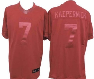 Nike San Francisco 49ers #7 Colin Kaepernick Drenched Limited Red Jersey