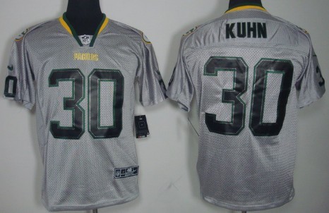 Nike Green Bay Packers #30 John Kuhn Lights Out Gray Elite Jersey 