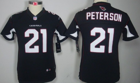 Nike Arizona Cardinals #21 Patrick Peterson Black Limited Kids Jersey 