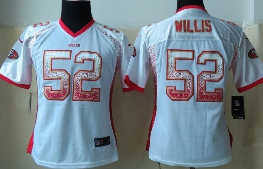 Nike San Francisco 49ers #52 Patrick Willis Drift Fashion White Womens Jersey 