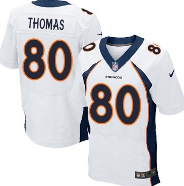 Nike Denver Broncos #80 Julius Thomas 2013 White Elite Jersey 