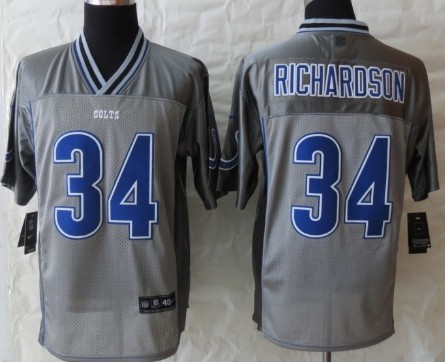 Nike Indianapolis Colts #34 Trent Richardson 2013 Gray Vapor Elite Jersey