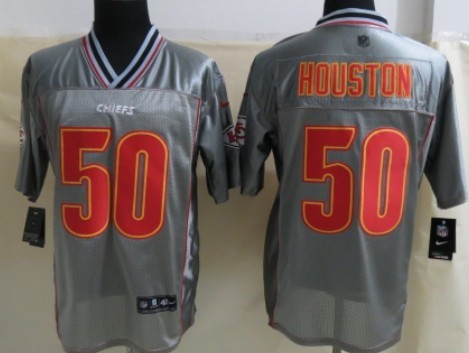 Nike Kansas City Chiefs #50 Justin Houston 2013 Gray Vapor Elite Jersey