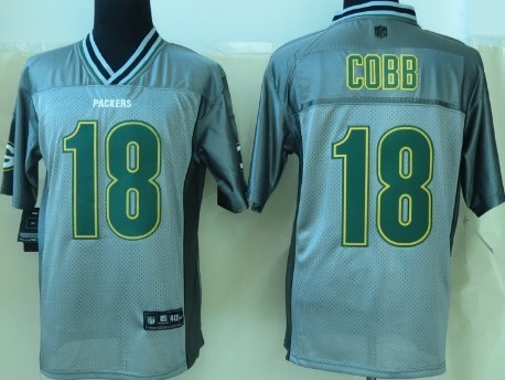 Nike Green Bay Packers #18 Randall Cobb 2013 Gray Vapor Elite Jersey