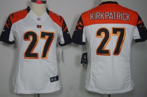 Nike Cincinnati Bengals #27 Dre Kirkpatrick White Limited Womens Jersey 