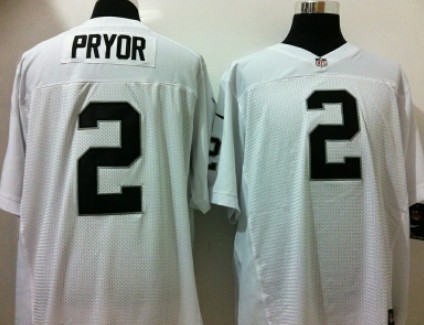 Nike Oakland Raiders #2 Terrelle Pryor White Elite Jersey