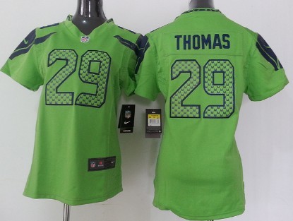 Nike Seattle Seahawks #29 Earl Thomas Green Game Womens Jersey  