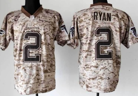 Nike Atlanta Falcons #2 Matt Ryan 2013 USMC Camo Elite Jersey