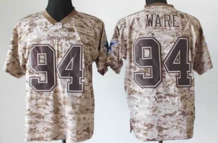 Nike Dallas Cowboys #94 DeMarcus Ware 2013 USMC Camo Elite Jersey