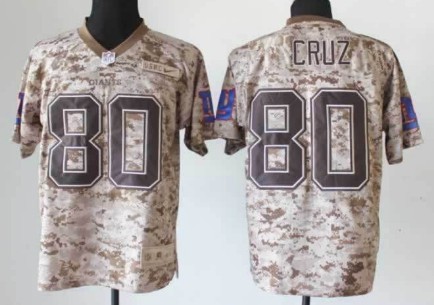 Nike New York Giants #80 Victor Cruz 2013 USMC Camo Elite Jersey