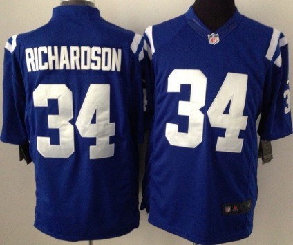 Nike Indianapolis Colts #34 Trent Richardson Blue Limited Jersey 