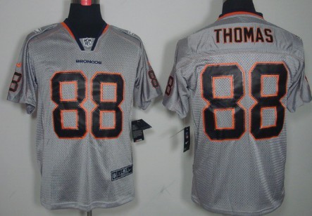 Nike Denver Broncos #88 Demaryius Thomas Lights Out Gray Elite Jersey 