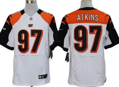 Nike Cincinnati Bengals #97 Geno Atkins White Elite Jersey 